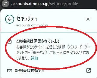 FANZA安全性（SSL）