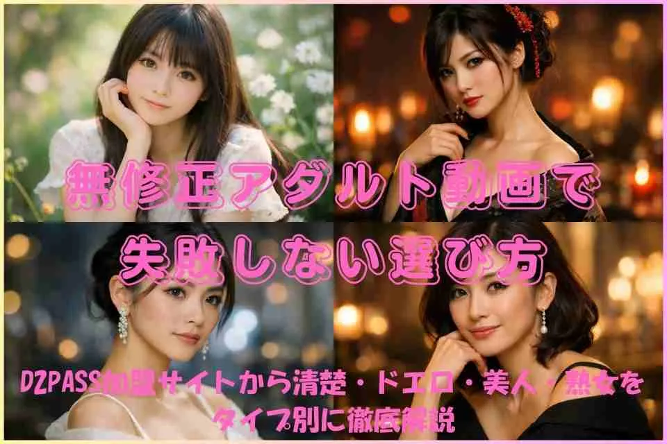 無修正アダルト動画で失敗しない選び方