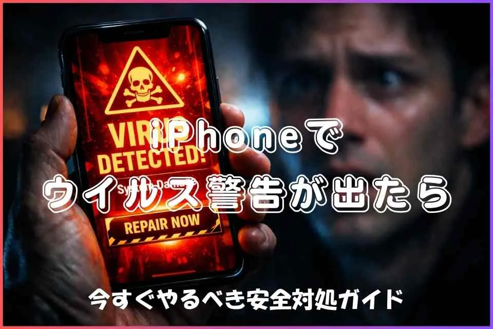 iPhoneでウイルス警告がでた場合のやるべき安全対策