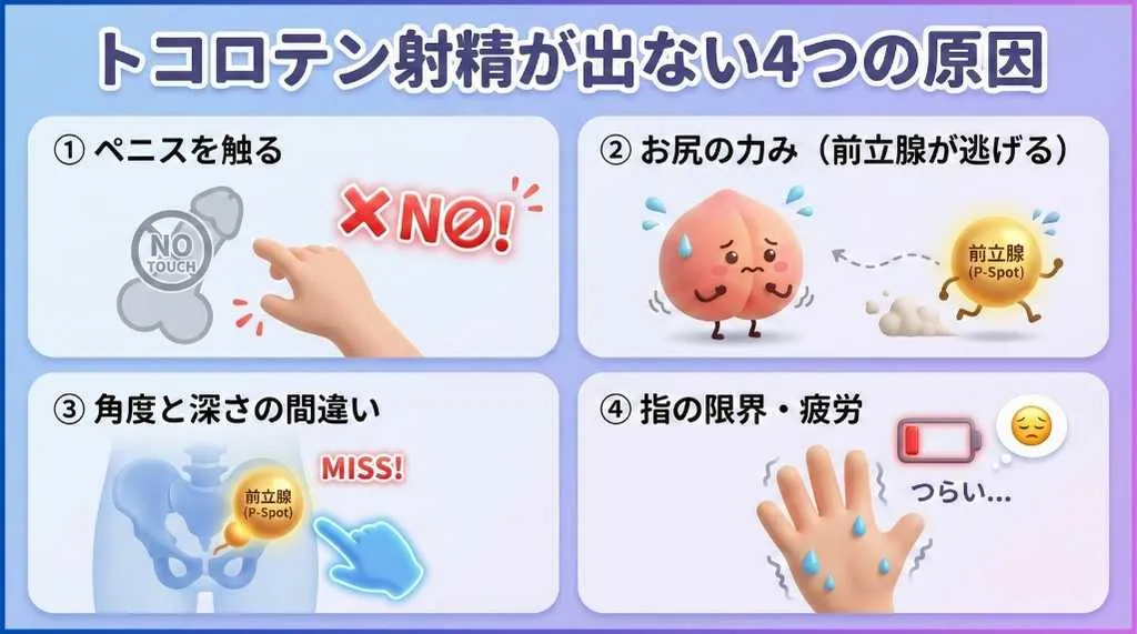 トコロテン射精失敗の原因