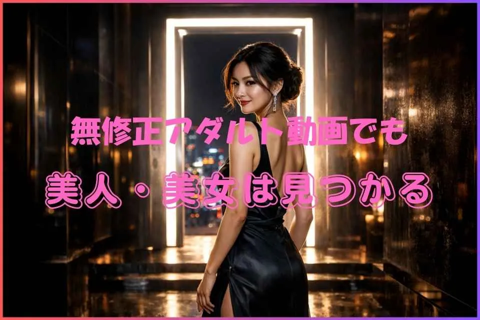 無修正アダルト動画でも美人・美女は見つかる