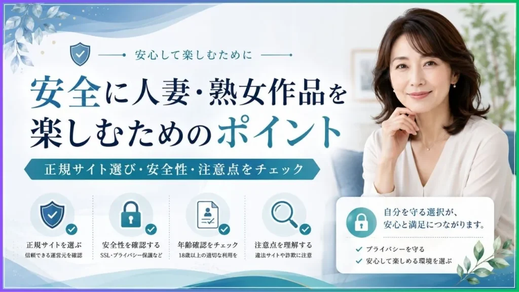人妻・熟女作品を楽しむためのポイントや安全性