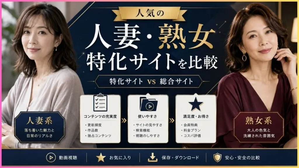 人妻・熟女サイトを比較